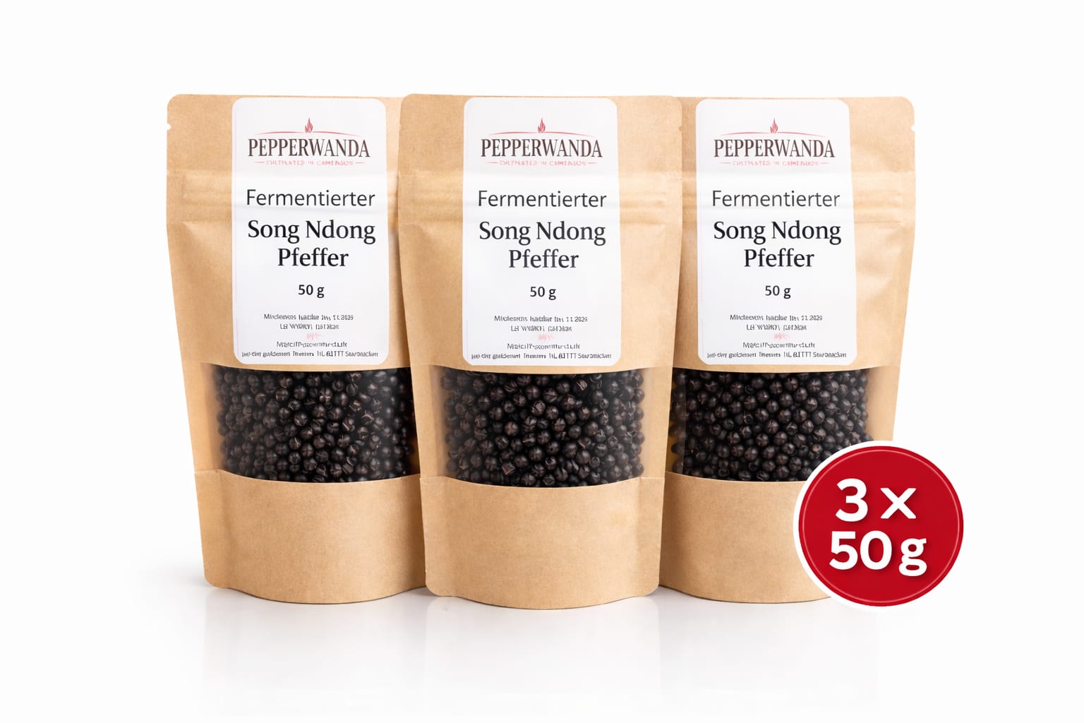 Fermentier Song Ndong Pfeffer. 3er Set (3x50 g)