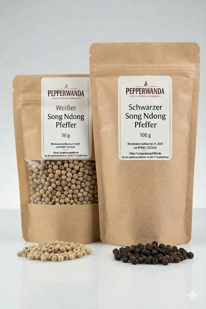 Song Ndong Pepper Set – White (50g) + Black (100g)
